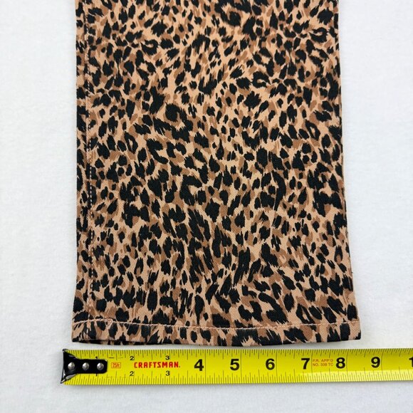 Terra & Sky Womens Core Straight Stretch Brown Leopard Denim Jeans Plus 20WP NWT - Picture 9 of 10
